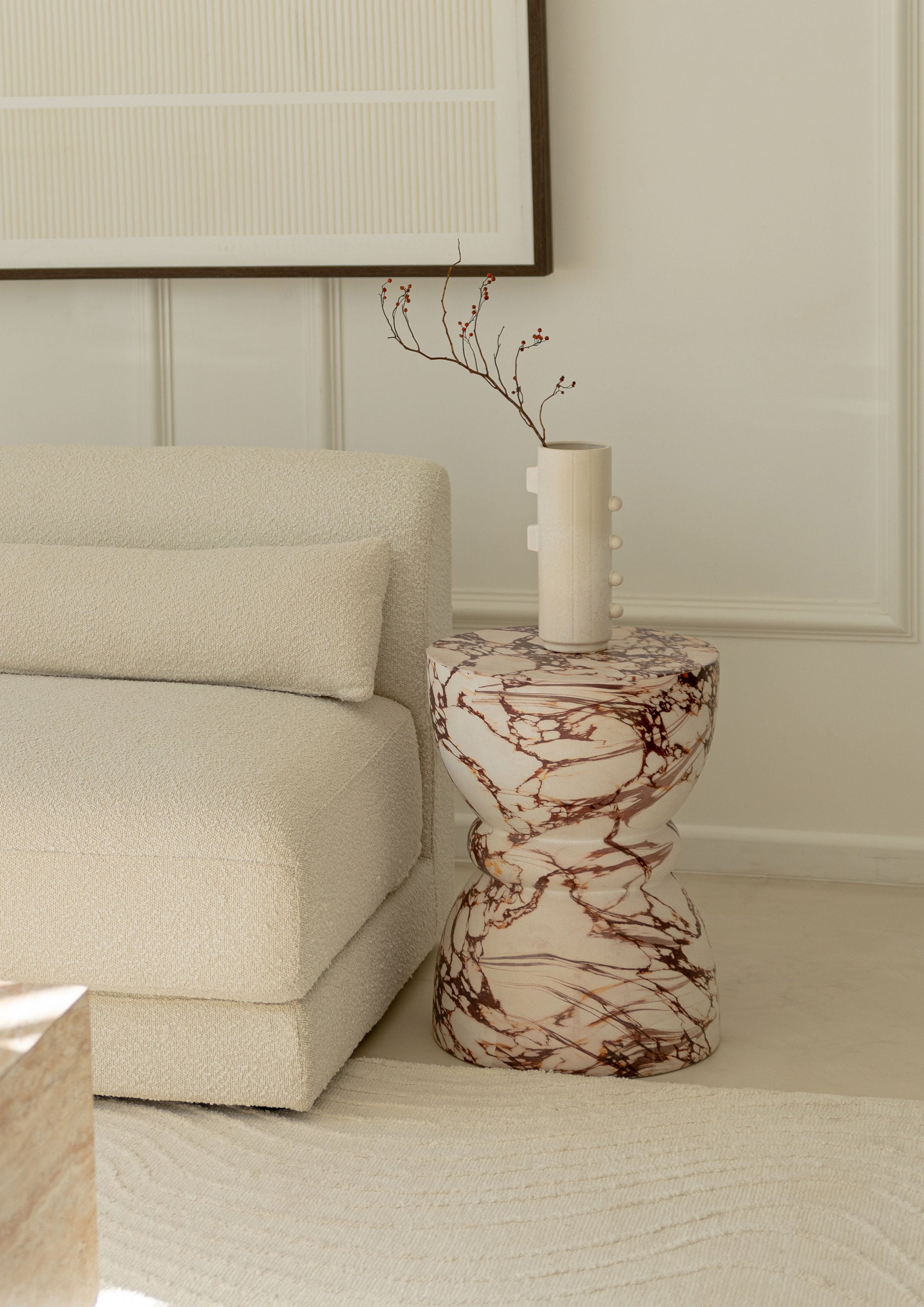 The Hourglass side table- Marble - Pre order arriving December