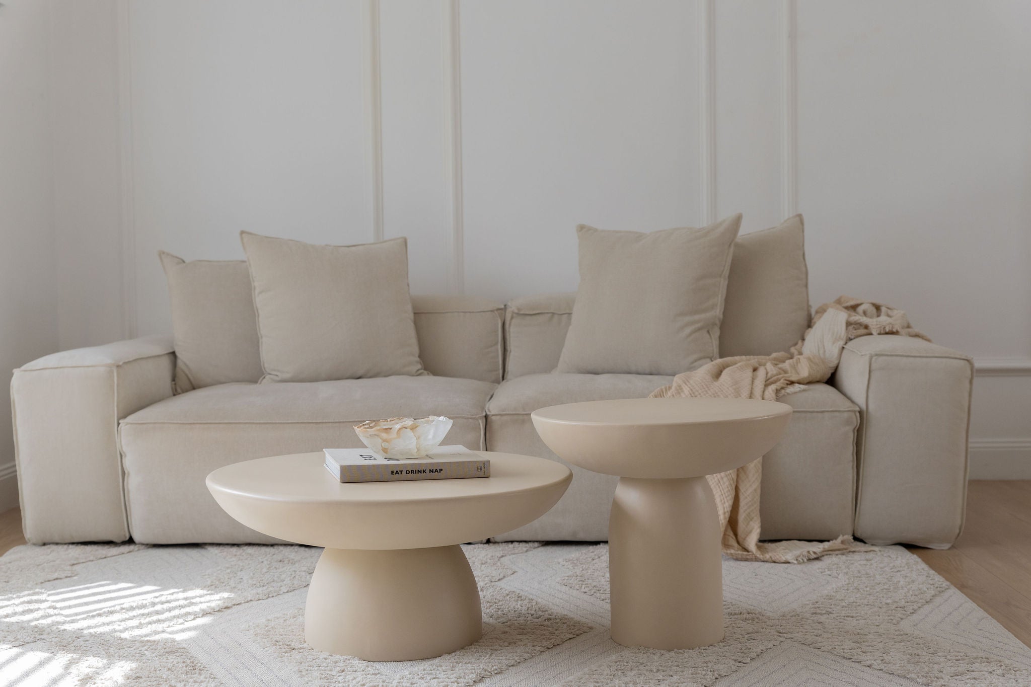 The Burly Coffee Table - Beige - pre order arriving late November