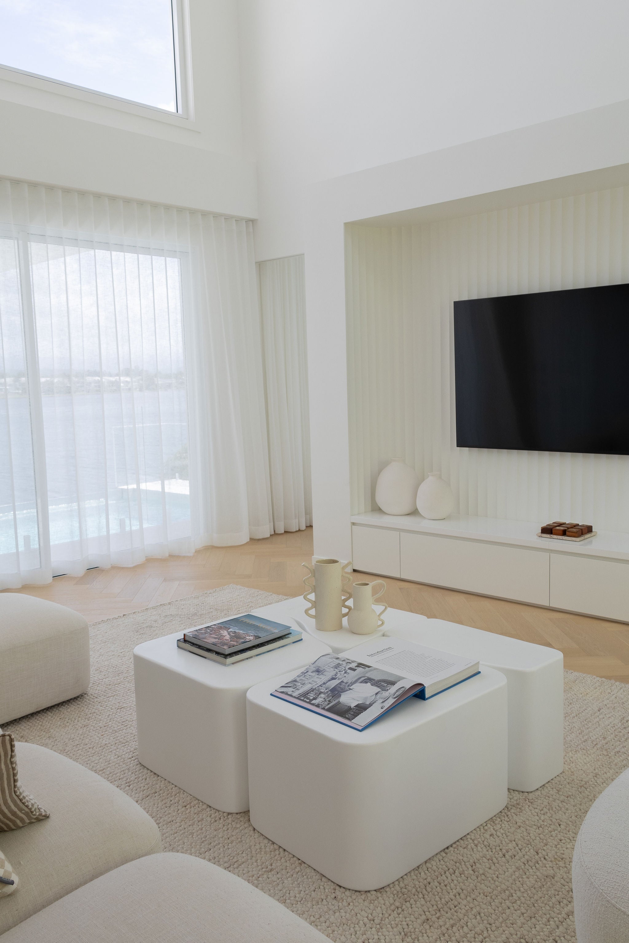 The "Jigsaw" coffee table - pure white coffee table - Pre order arriving November