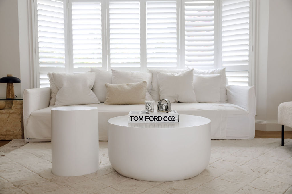 The “Curve” Coffee Table - pure white concrete - Pre order 12-14 weeks