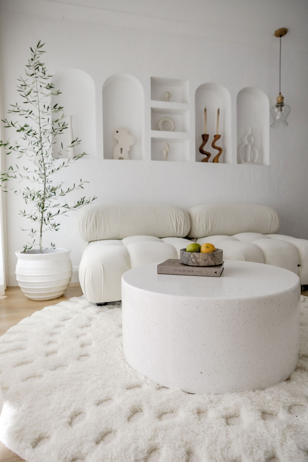 The Oversized Coffee Table - grey speckled terrazzo