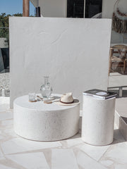 The Oversized Coffee Table - mauve speckled terrazzo