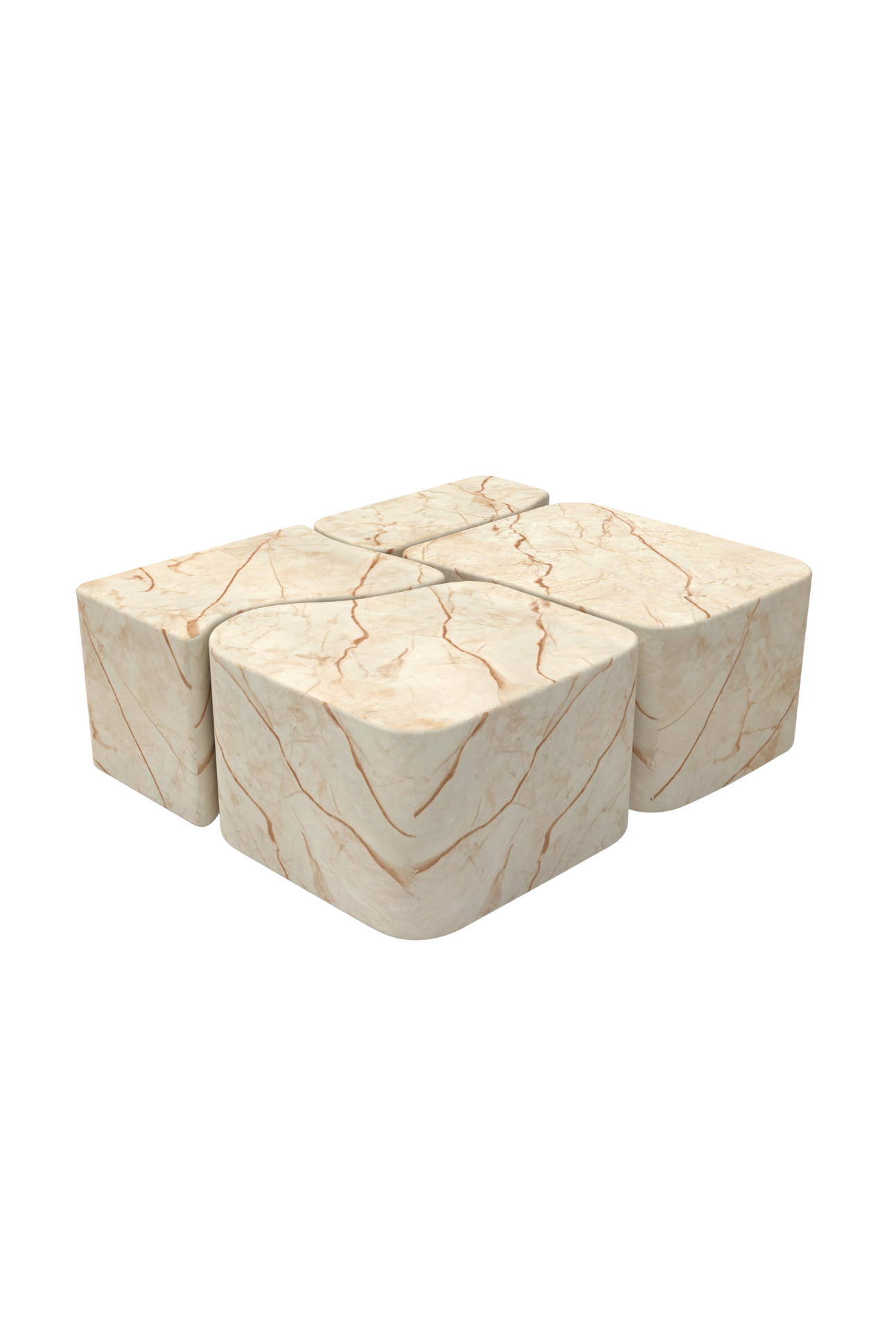 Jigsaw Coffee Table - Royal Vanilla Marble - Pre order arriving January