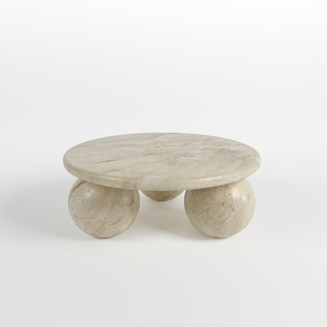 Priscilla Curve Coffee Table - Mirage Marble (Pre-order arriving September)