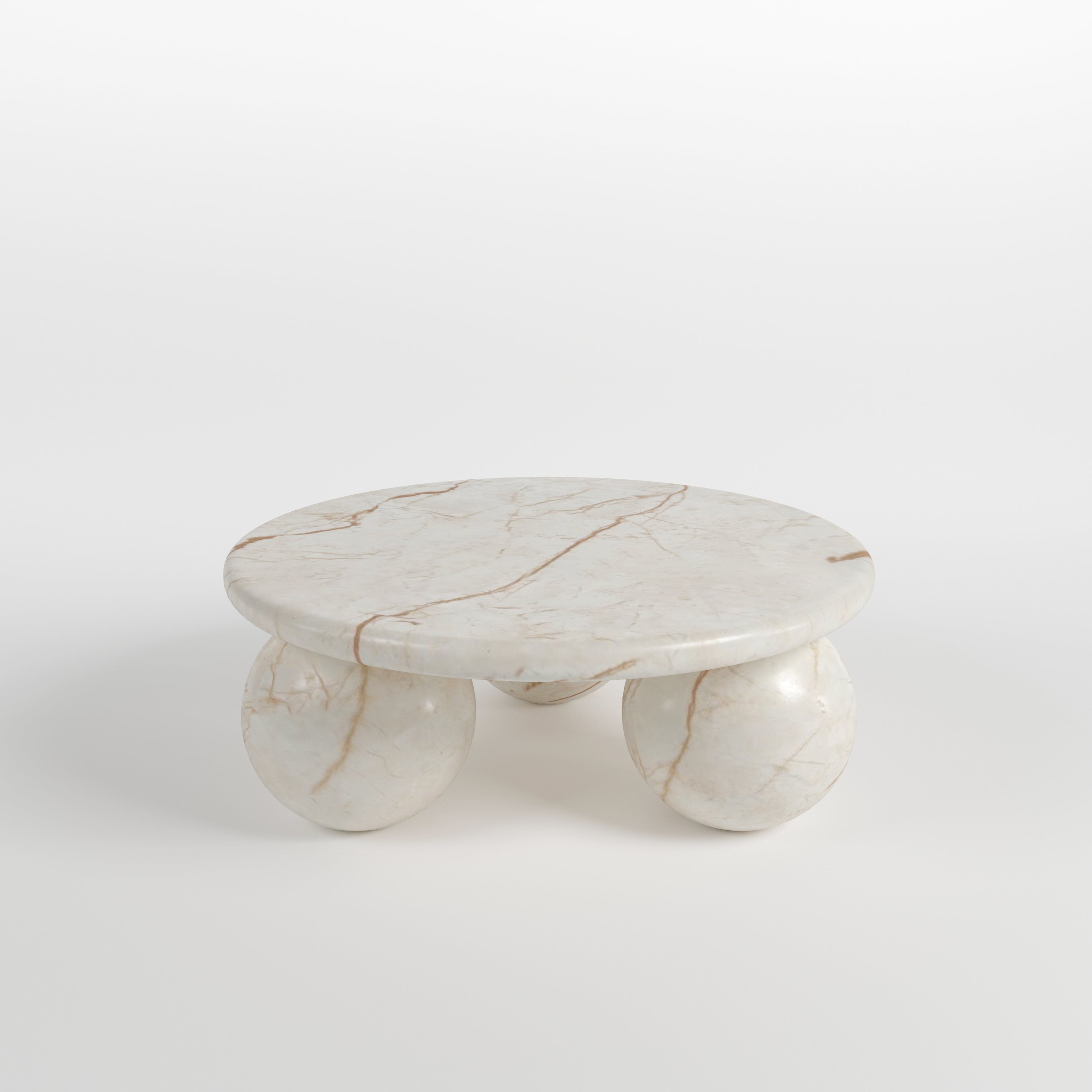 Priscilla Curve Coffee Table - Royal Vanilla Marble (Pre-order arriving September)