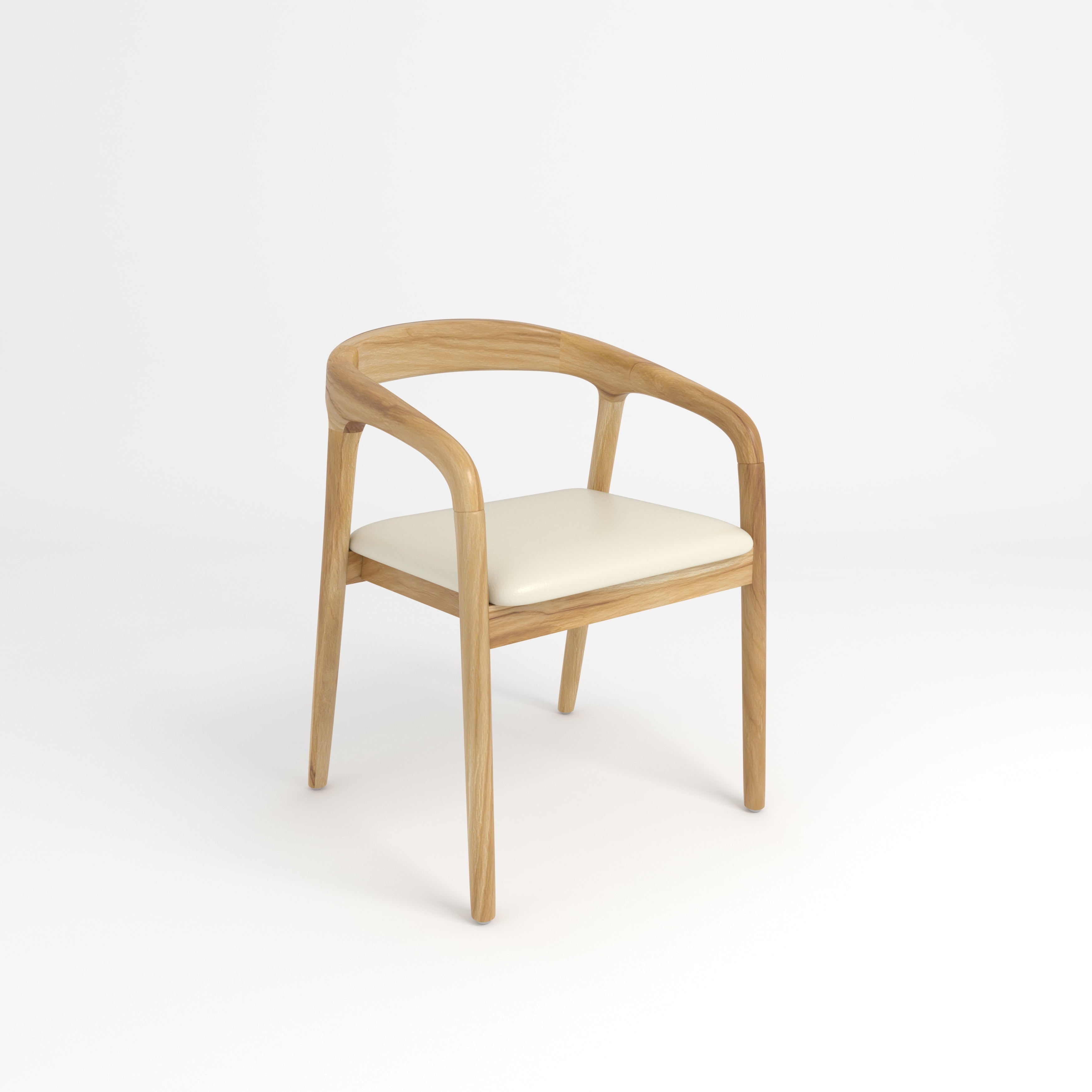 Urban Dining Leather Chair - Teak Wood (Pre-order arriving September)