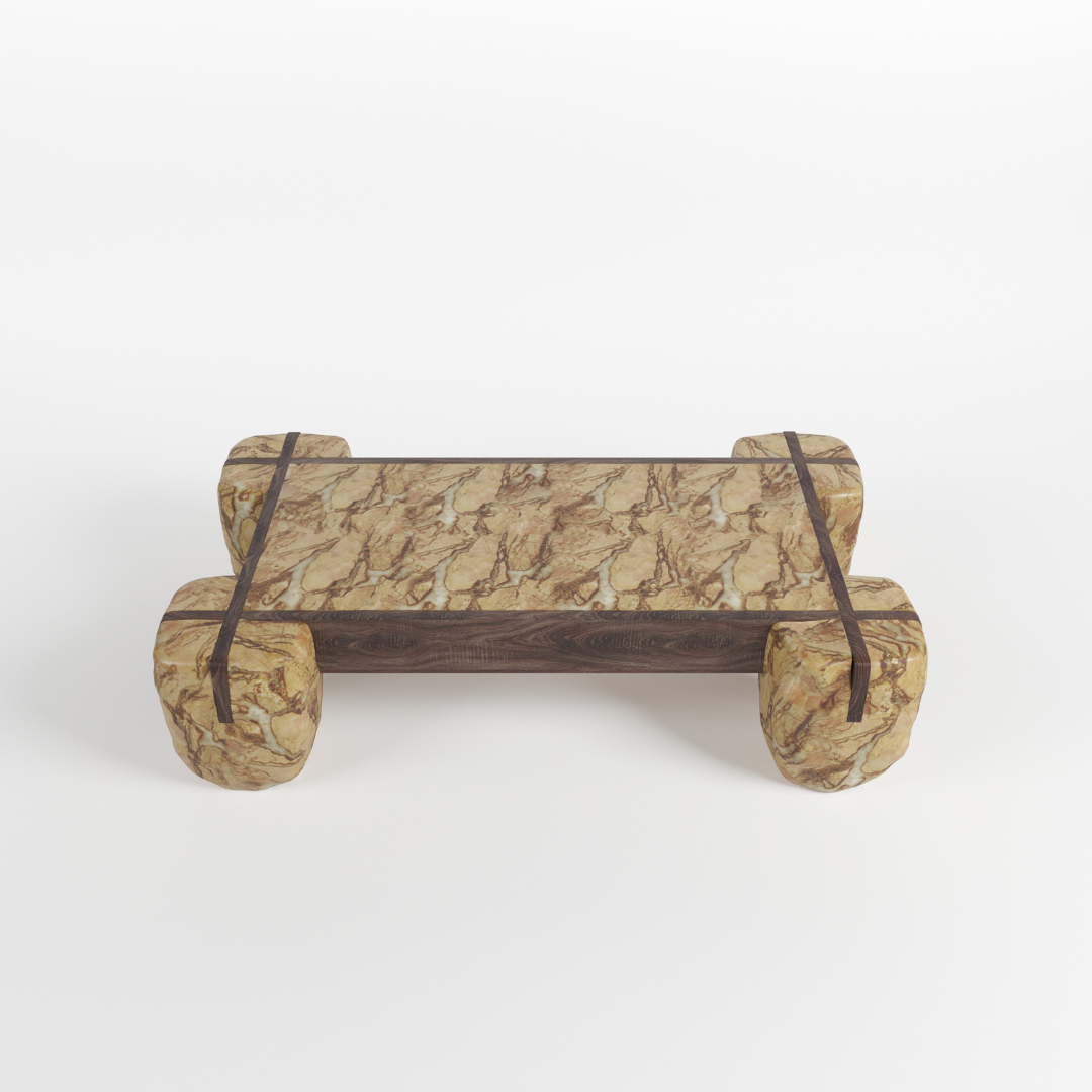 Rox Coffee Table - Tigers Eye Marble (Pre-order arriving August)