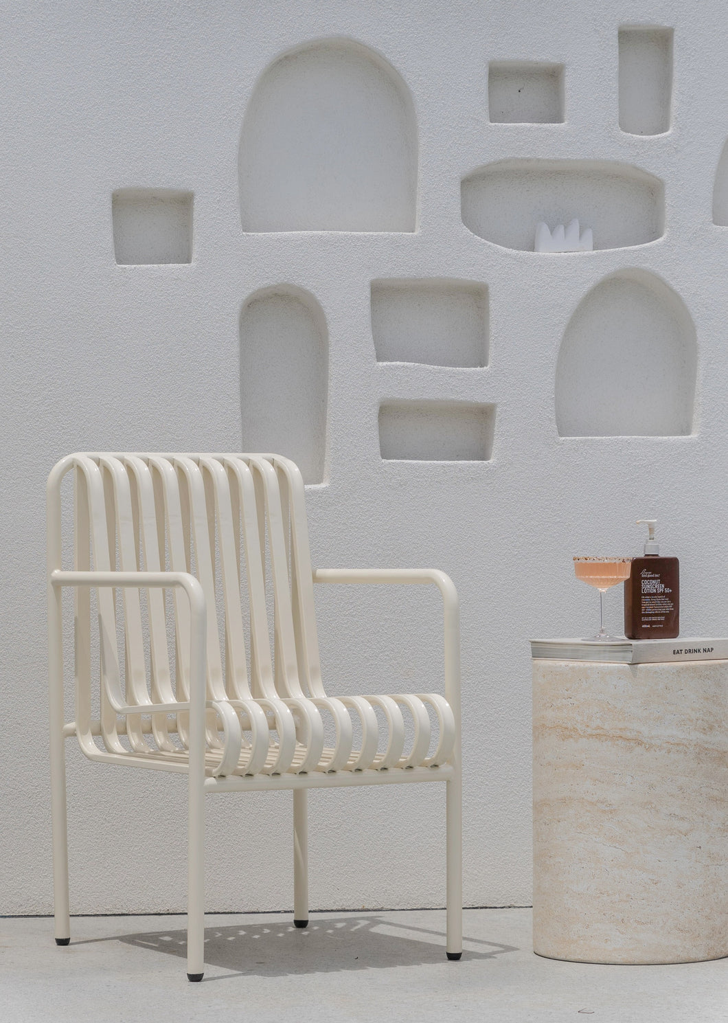 The “Aurora” beige dining chair - metal - pre order arriving late May