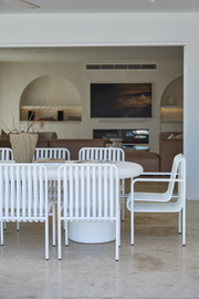 Aurora Arm Dining Chair - Pure white - Outdoor