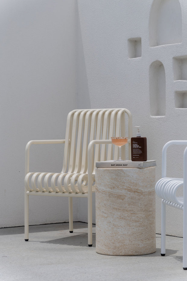 Aurora Arm Dining Chair - Beige - Outdoor – P&R Styling