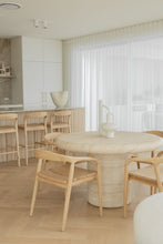 Load image into Gallery viewer, The “Estelle” Dining Table -  Travertine
