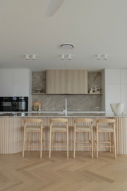 Bekka Leather Counter Stool - Ash wood (Pre Order Arriving September)