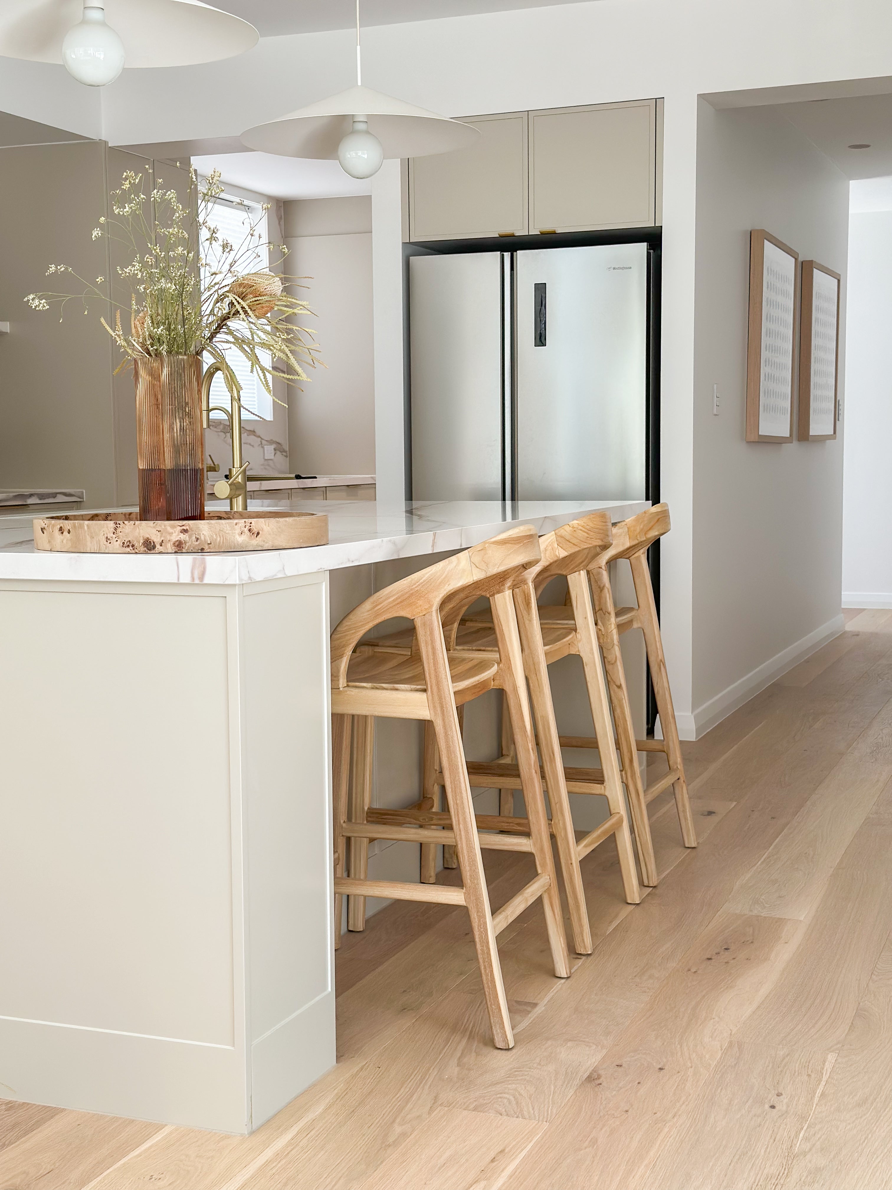 The Roxanne Counter Stool - pre order arriving July - teak wood