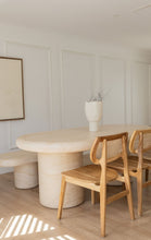 Load image into Gallery viewer, The travertine Kove dining table - pre order arriving June
