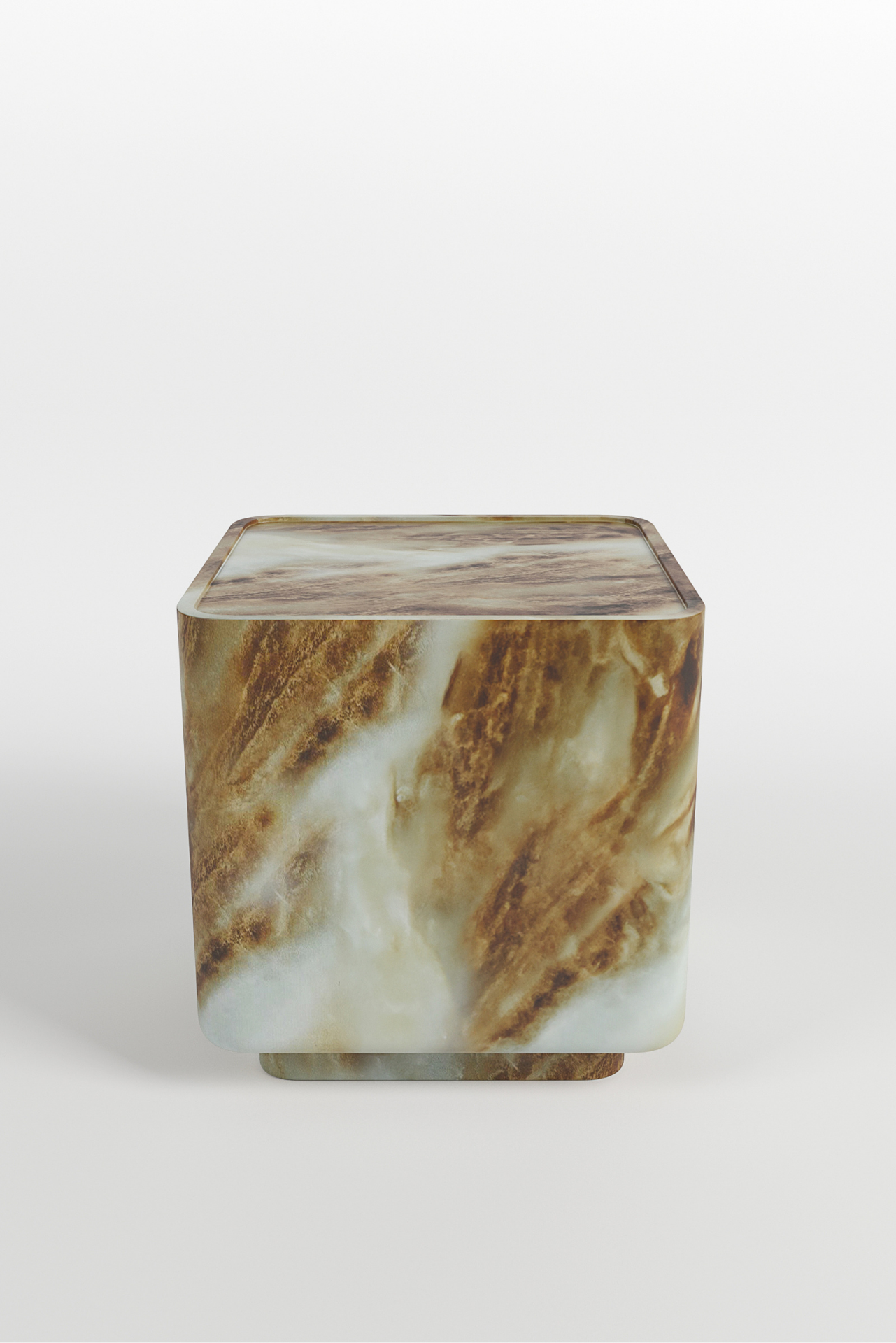 Goldie Side Table - Latte Marble
