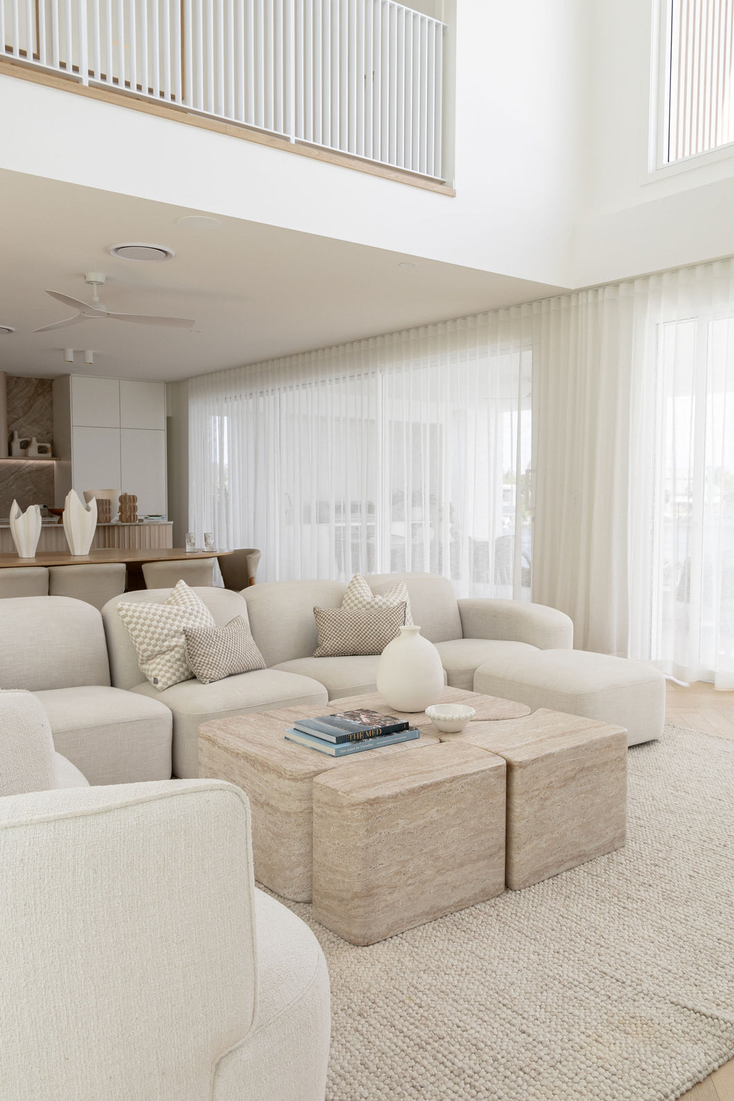 The “Jigsaw” coffee table - Travertine