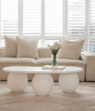 Load image into Gallery viewer, The Lumira coffee table - pure white concrete - pre order 12-14 week wait
