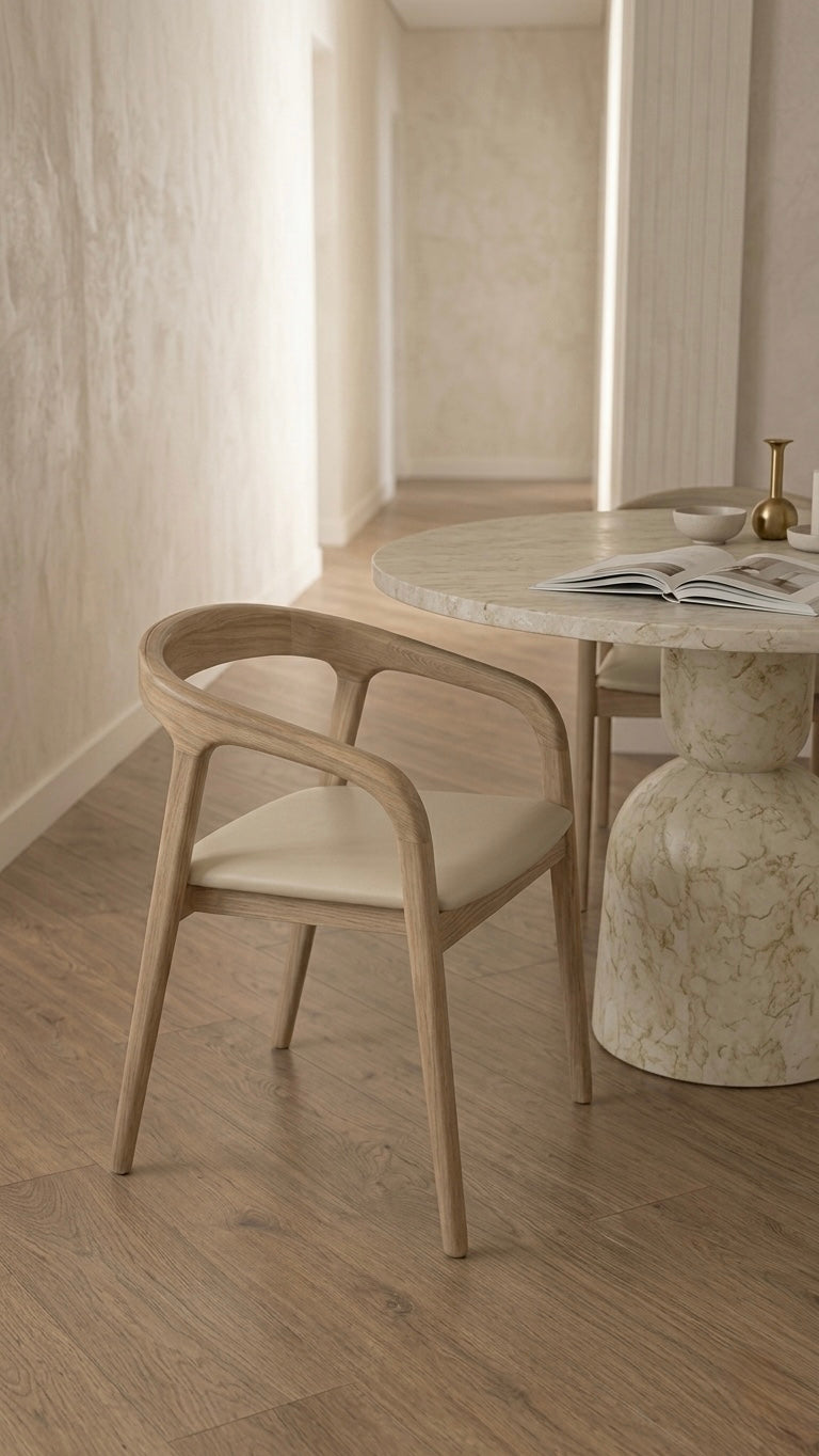 Luna Dining Table - Cashmere Marble
