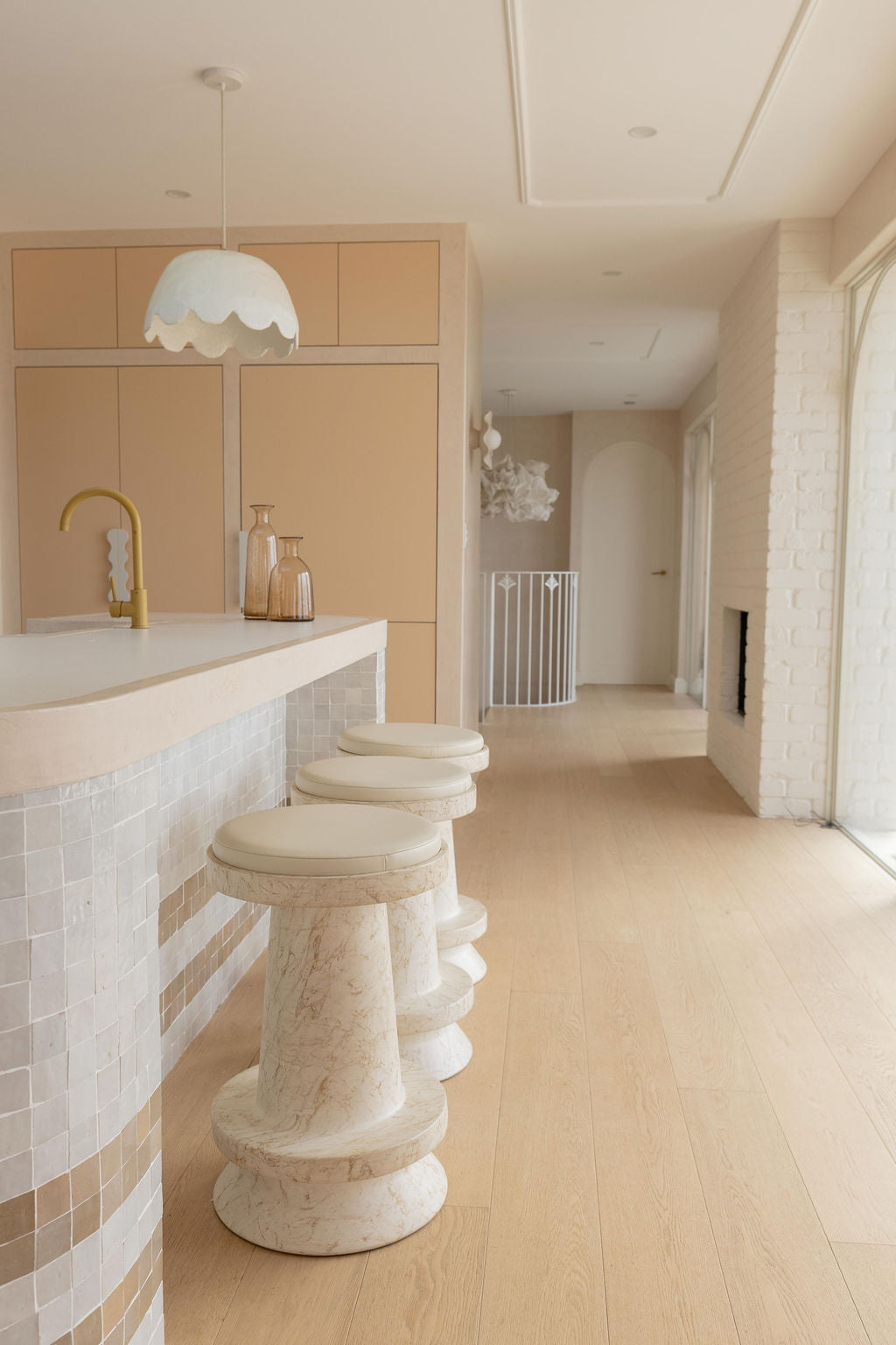Phoenix Counter Stool - Cashmere Marble