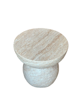 Load image into Gallery viewer, The Xena side table - travertine
