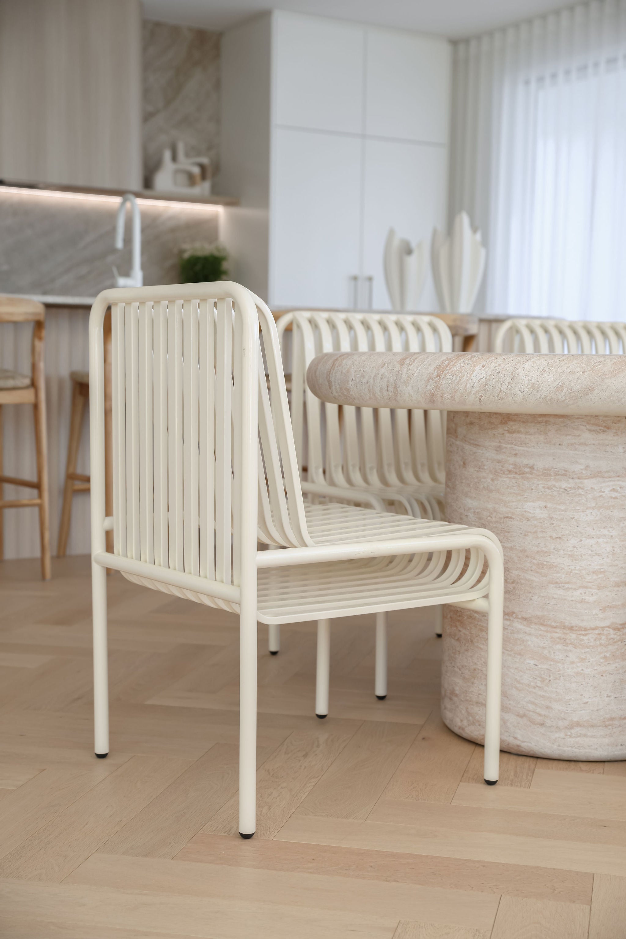 Aurora Armless Dining Chair - Beige