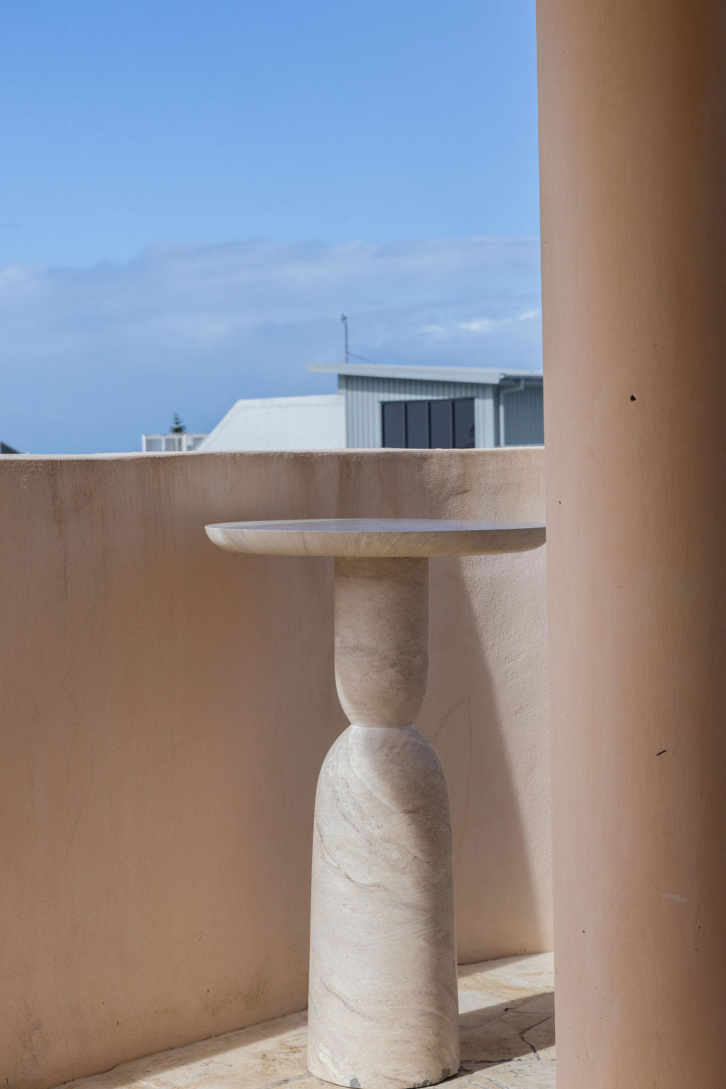 Bhone Dry Bar Table - Mirage Marble