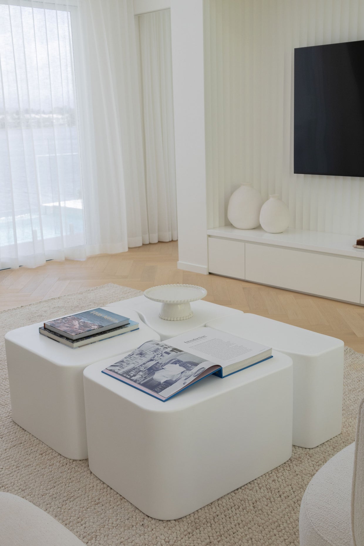 Jigsaw Coffee Table - Pure White Coffee Table – P&R Styling