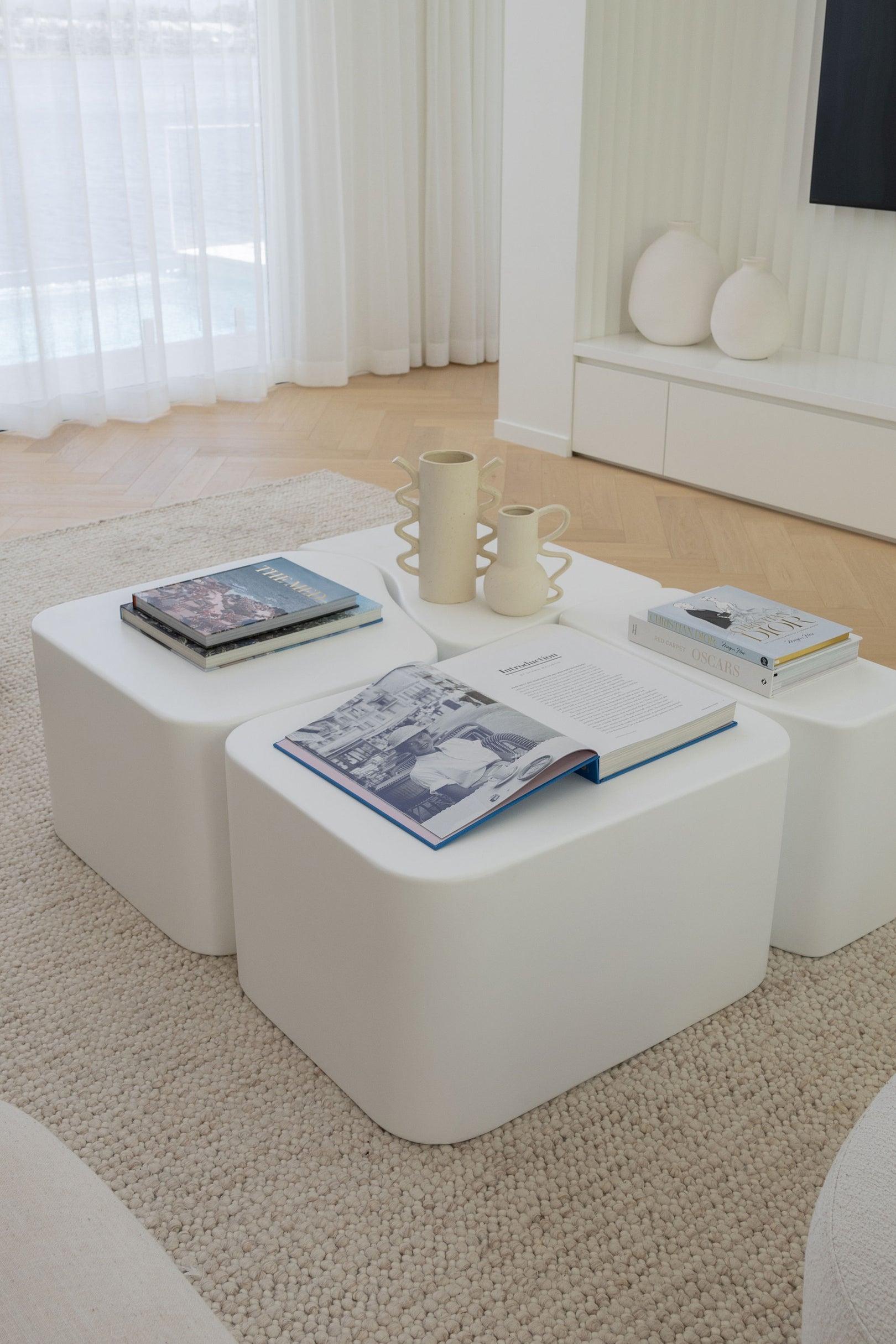 Jigsaw Coffee Table - Pure White Coffee Table – P&R Styling