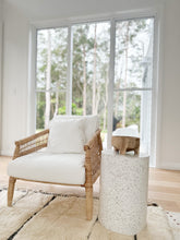Load image into Gallery viewer, The Log side table - Mauve terrazzo speckle - pre order 12-14 weeks
