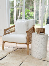 Load image into Gallery viewer, The Log side table - Mauve terrazzo speckle - pre order 12-14 weeks
