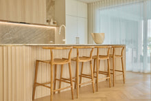 Load image into Gallery viewer, The “Oasis” Counter Stool - Teak Wood
