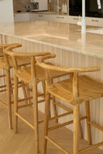 Load image into Gallery viewer, The “Oasis” Counter Stool - Teak Wood
