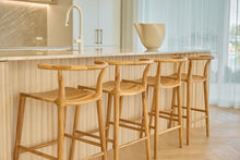 Load image into Gallery viewer, The “Oasis” Counter Stool - Teak Wood
