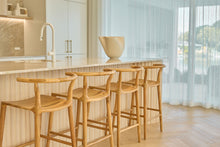 Load image into Gallery viewer, The “Oasis” Counter Stool - Teak Wood
