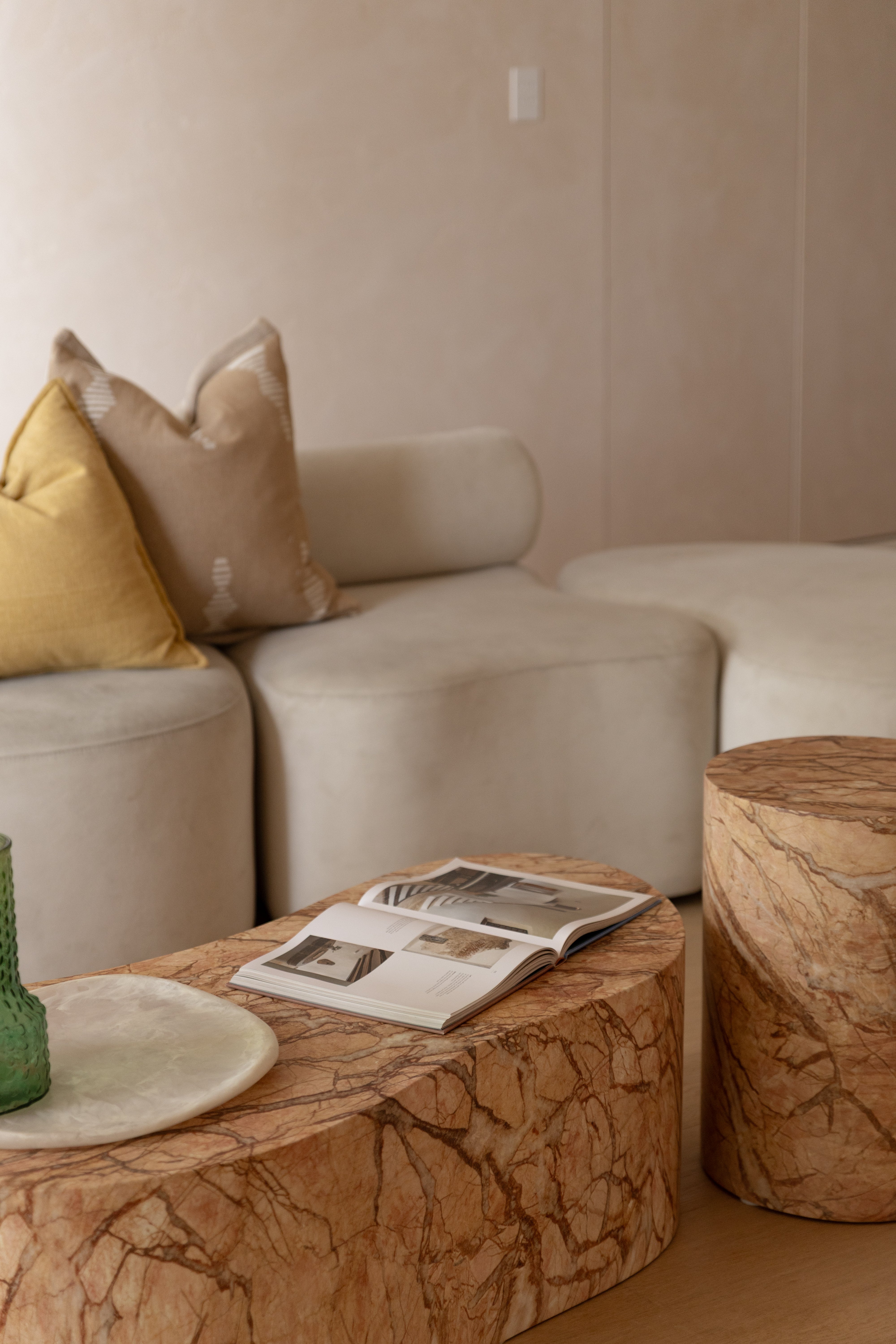 Odyssey Coffee Table - Tigers Eye Marble