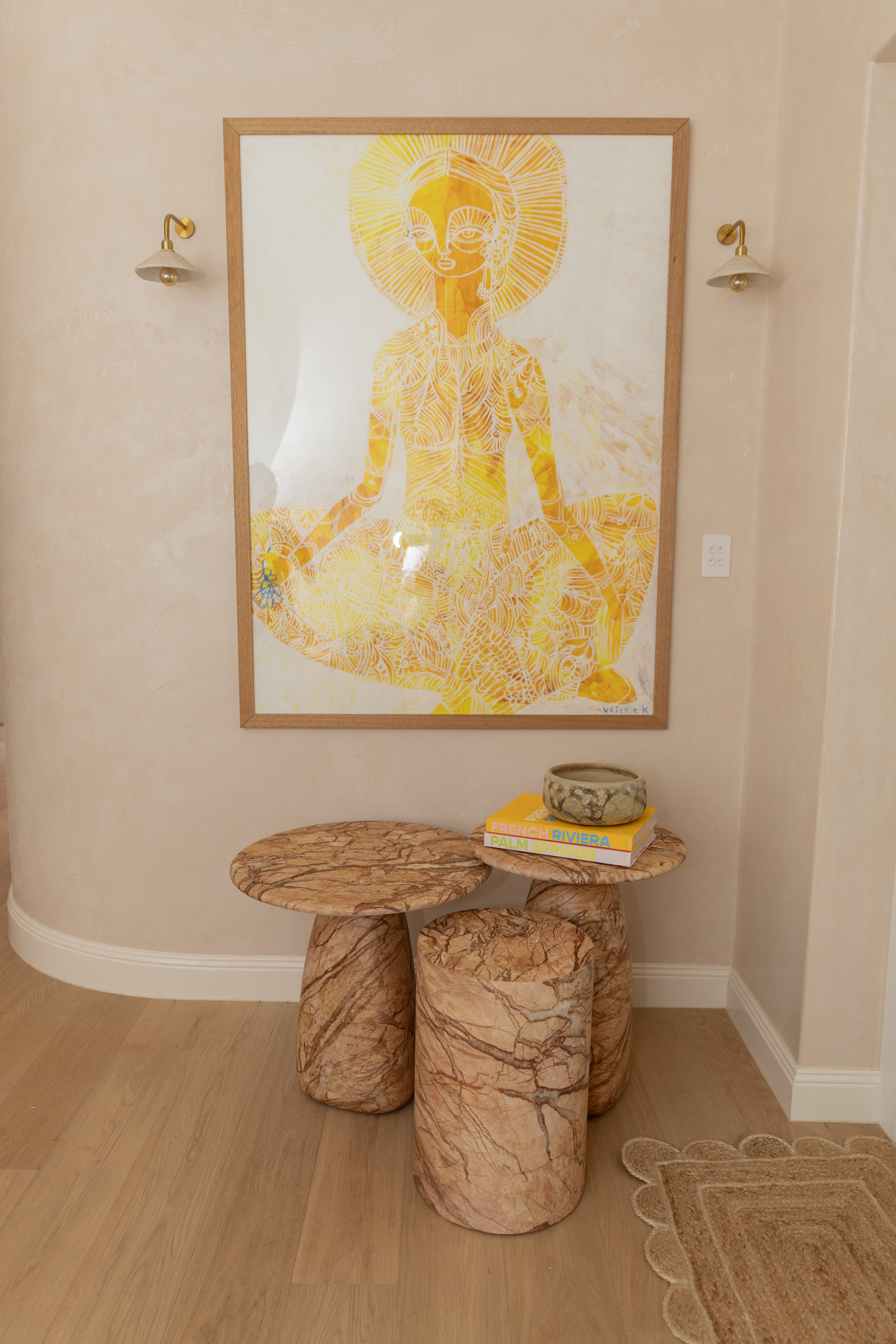 Romeo Side Table - Tigers Eye Marble