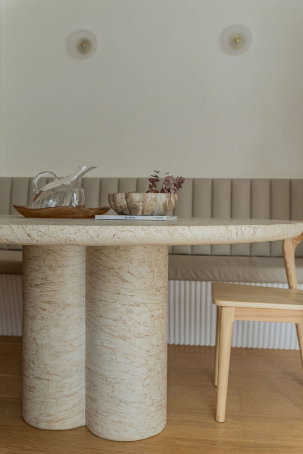 Petrah Dining Table - Cashmere Marble