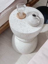 Load image into Gallery viewer, The hourglass side table - mauve speckled terrazzo
