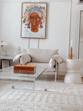 Load image into Gallery viewer, The Hourglass Side Table - pure white concrete

