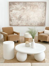 Load image into Gallery viewer, The Priscilla-curve Coffee Table - pure white concrete - pre order arriving late May
