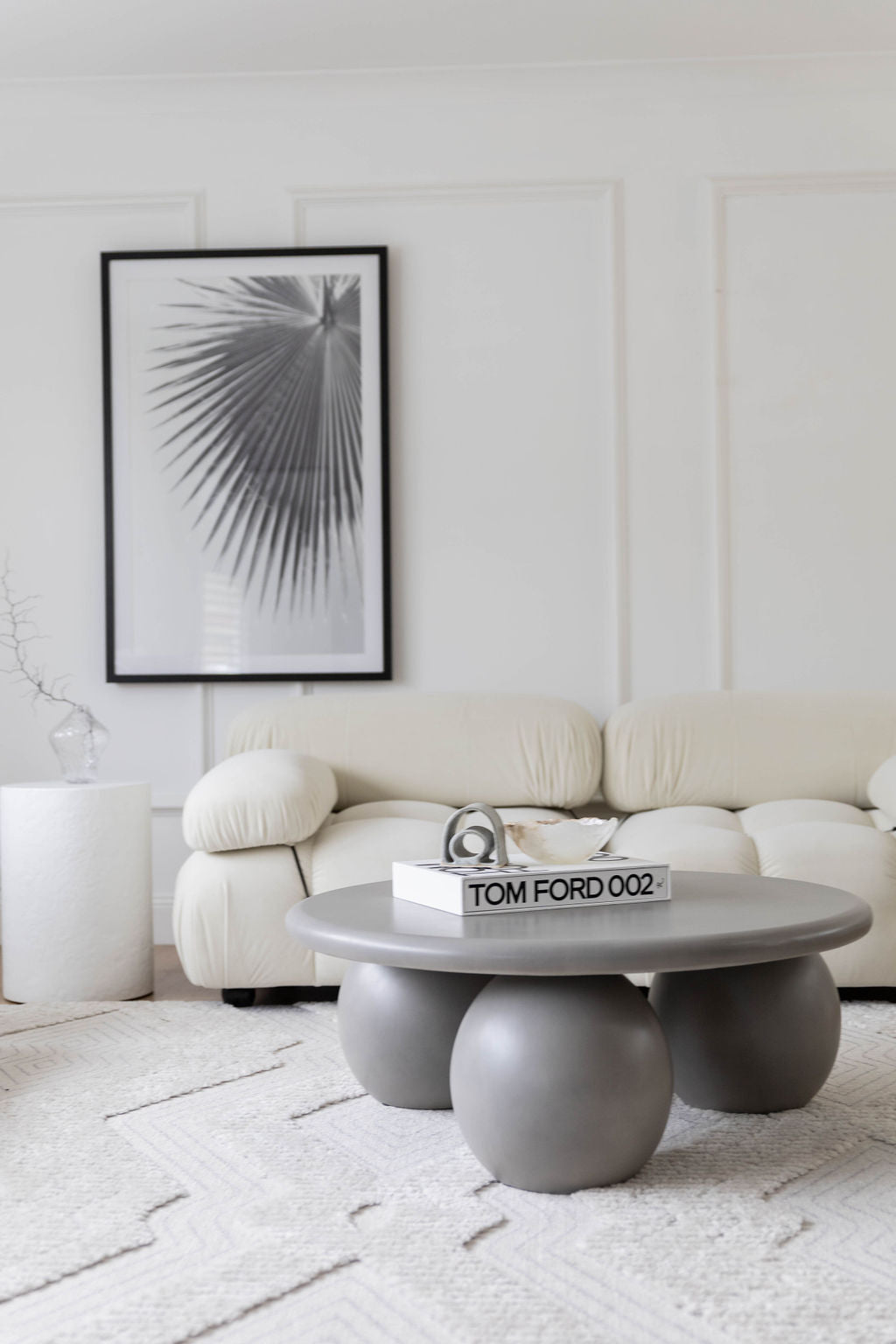 The Priscilla-curve Coffee Table - stone - pre order 12-14 weeks