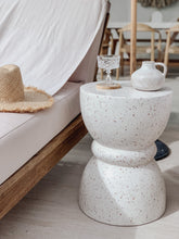 Load image into Gallery viewer, The hourglass side table - mauve speckled terrazzo
