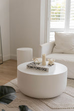 Load image into Gallery viewer, The Curve coffee table - pure white ripple concrete
