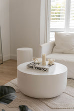 Load image into Gallery viewer, The Curve Coffee Table - pure white ripple concrete
