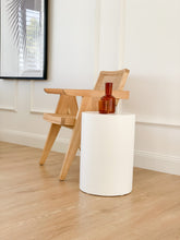 Load image into Gallery viewer, The Log Side Table - pure white concrete - pre order arriving May
