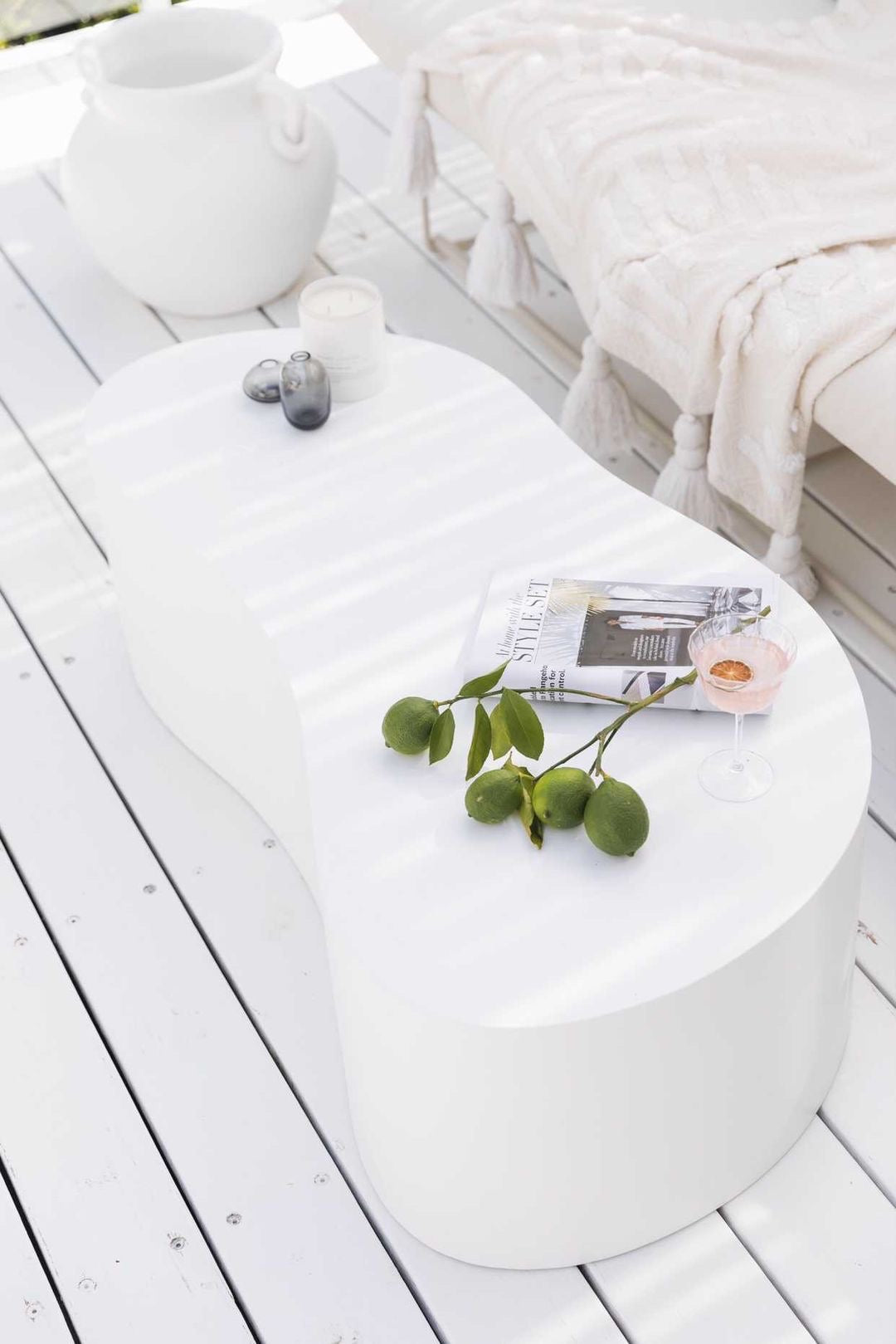 Odyssey white concrete coffee table - Pre order arriving July – P&R Styling