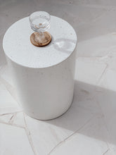 Load image into Gallery viewer, The Log Side Table - grey speckled terrazzo
