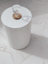 Load image into Gallery viewer, The log side table - grey speckled terrazzo
