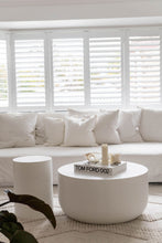 Load image into Gallery viewer, The Curve Coffee Table - pure white ripple concrete
