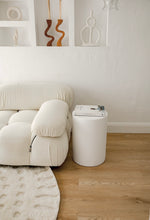 Load image into Gallery viewer, The Log Side Table - pure white concrete - pre order arriving May
